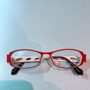 Roger Eyeglasses Red Rectangular Frames